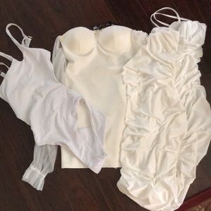 Bundle 2 white dresses and bathing suit